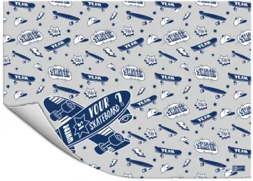 Плёнка цветная для уроков труда Скейт паттерн обложка книги