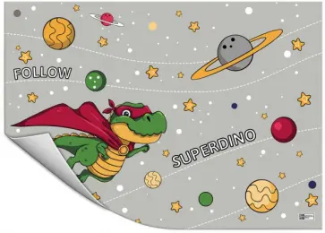 Плёнка цветная для уроков труда Супер дино обложка книги