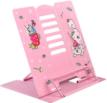 Подставка для книг и учебников Щенок сладкоежка, металлическая обложка книги