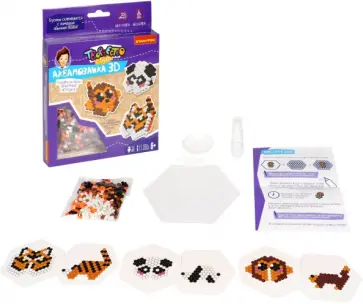 Аквамозаика 3D. 3 фигуры. Обезьянка, тигр, панда Аквамозаика 3D. 3 фигуры. Обезьянка, тигр, панда обложка книги