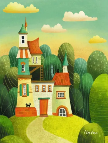 Книга для записей Wonderland 1, 64 листа, клетка, А6 обложка книги