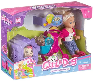 Набор игровой Cute Girl с куколкой, Прогулка с домашними питомцами Набор игровой Cute Girl с куколкой, Прогулка с домашними питомцами обложка книги