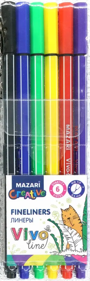 Набор линеров Vivo Line, 6 цветов обложка книги