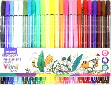 Набор линеров Vivo Line, 24 цвета обложка книги