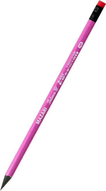 Карандаш чернографитный Intense B, HB, пластиковый, в ассортименте обложка книги