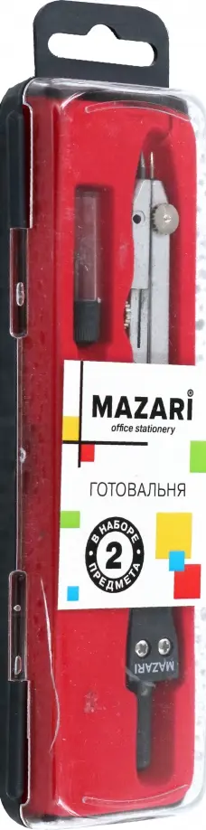 Готовальня, 2 предмета, циркуль, грифели обложка книги