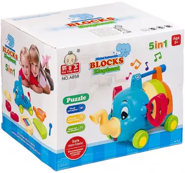 Игрушка каталка-конструктор Музыкальный Слон 5 в 1 Игрушка каталка-конструктор Музыкальный Слон 5 в 1 обложка книги