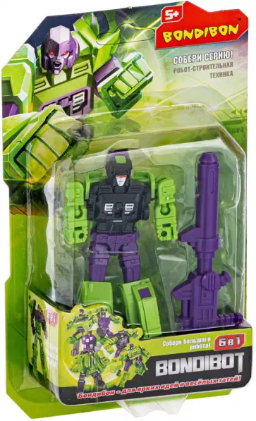 Трансформер 2в1 Bondibot. Робот-строительная техника, Кран обложка книги