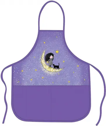 Фартук для уроков труда и рисования Девочка на луне обложка книги