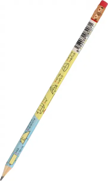 Карандаш чернографитный Geometry, с ластиком, HB обложка книги