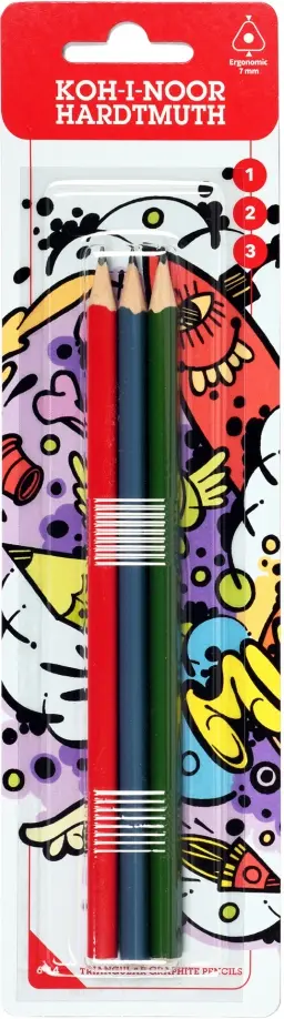 Набор чернографитных карандашей Teenage, H-B, 3 штуки обложка книги