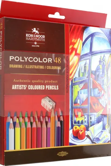 Карандаши цветные художественные Polycolor, 48 цветов обложка книги