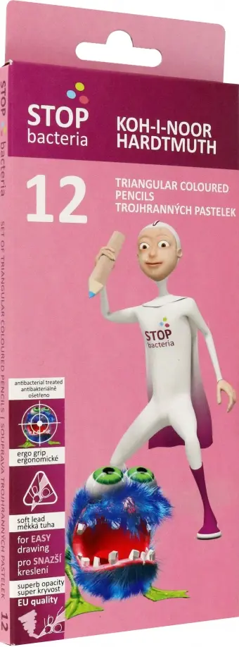 Набор карандашей 12 цветов Stop Bacteria N обложка книги