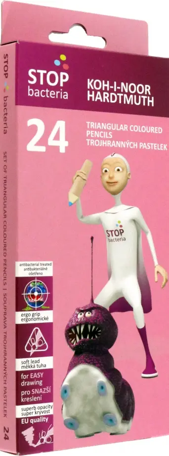 Карандаши цветные Stop Bacteria, 24 цвета обложка книги