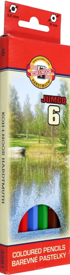 Карандаши цветные Jumbo Omega, 6 цветов обложка книги