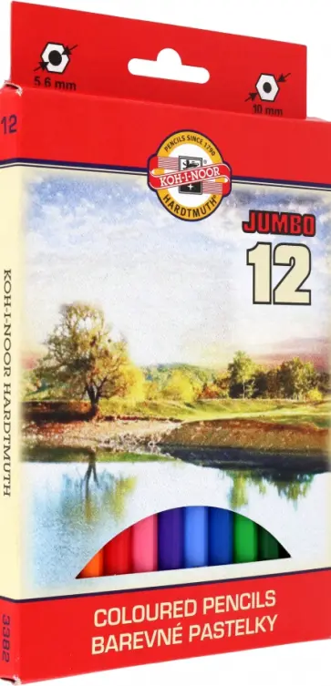 Карандаши цветные Jumbo Omega, 12 цветов обложка книги