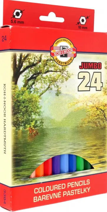 Карандаши цветные Jumbo Omega, 24 цвета обложка книги