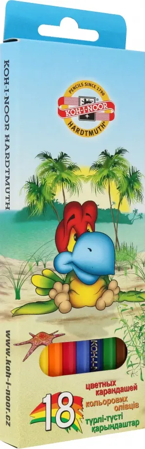 Набор карандашей 18 цветов Птицы обложка книги