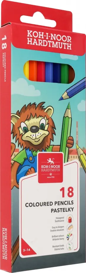 Набор карандашей 18 цветов Лев обложка книги