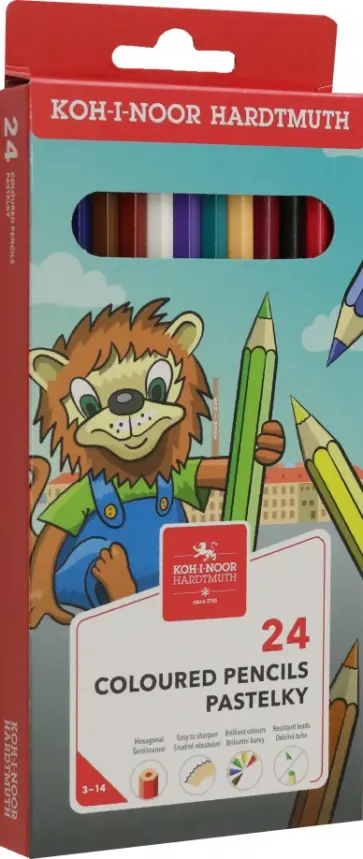 Карандаши цветные Lion 3554, 24 цветов обложка книги