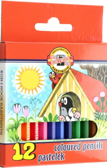 Карандаши цветные Mole, 12 цветов, короткие обложка книги