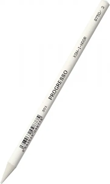 Карандаш цельнографитный в лаке Progresso, титановый белый обложка книги