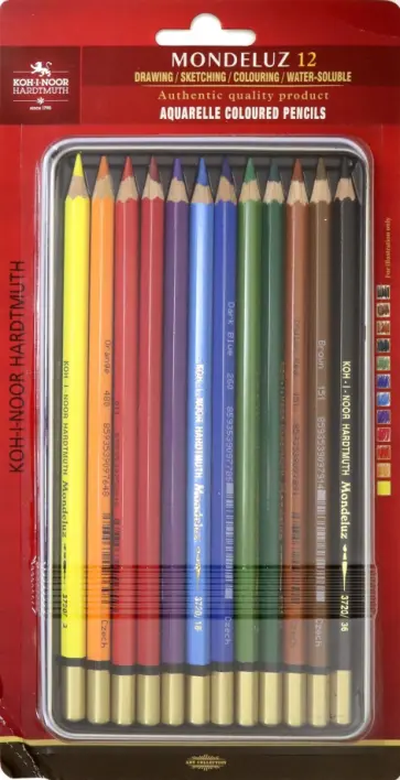 Карандаши акварельные Mondeluz 3722, 12 цветов обложка книги