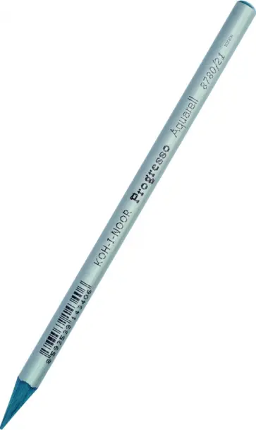 Карандаш цельнографитный в лаке акварельный Progresso 8780/21, голубовато-зеленый обложка книги