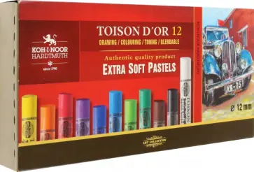 Пастель сухая художественная Toison d`Or Extra Soft 8552, 12 цветов обложка книги