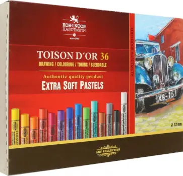 Пастель сухая художественная Toison d`Or Extra Soft 8555, 36 цветов обложка книги