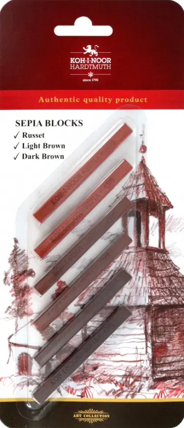 Набор сангина-сепия 4392, 6 штук обложка книги