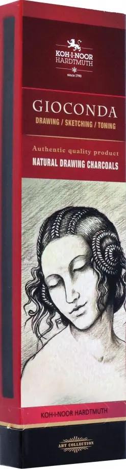 Уголь художественный натуральный 8622, палочки 6-7, 6 штук обложка книги