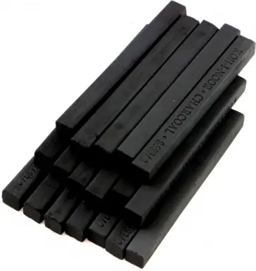 Уголь художественный искусственный, B, 18 штук обложка книги