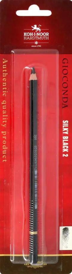 Карандаш цветной Gioconda Silky 8815, черный матовый, HB обложка книги