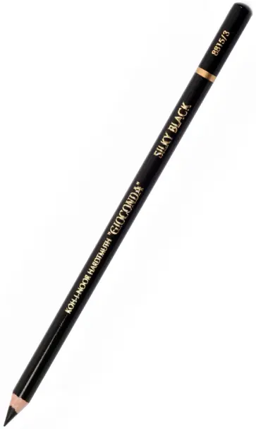 Карандаш цветной черный матовый Gioconda Silky 8815/3, H обложка книги