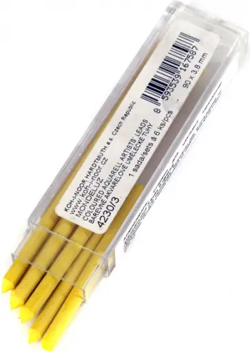 Стержни акварельные для цанговых карандашей 4230/3, 6 штук, хром желтый обложка книги