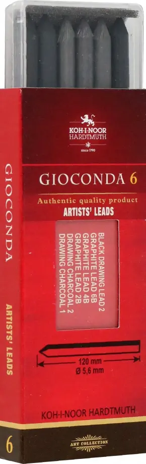 Стержни для цанговых карандашей 4869 II, B, 6 штук обложка книги