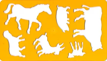 Шаблон для рисования Животные, оранжевый обложка книги