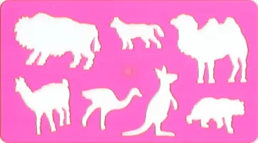 Шаблон для рисования Животные, розовый Шаблон для рисования Животные, розовый обложка книги