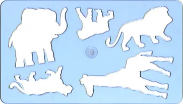 Шаблон для рисования Животные, голубой Шаблон для рисования Животные, голубой обложка книги