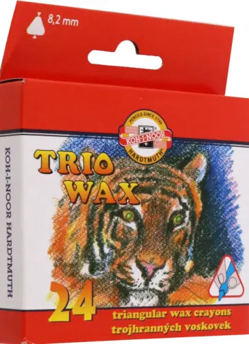 Мелки восковые Trio, 24 цвета обложка книги