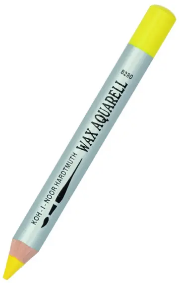 Карандаш восковой акварельный, хром желтый обложка книги