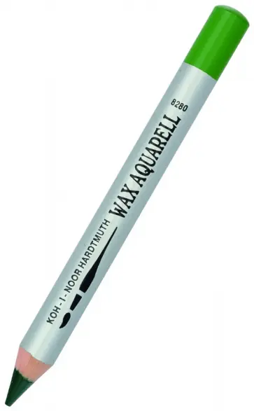 Карандаш восковой акварельный, сочный зеленый обложка книги