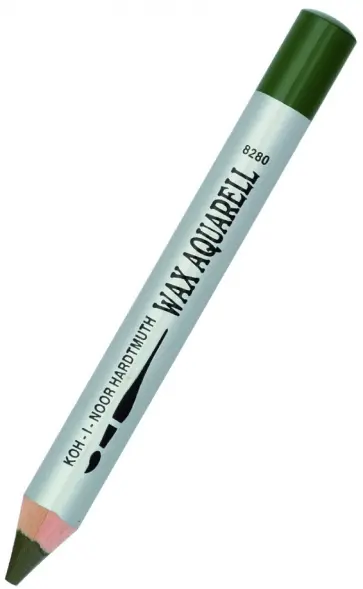 Карандаш восковой акварельный, оливковый темный обложка книги