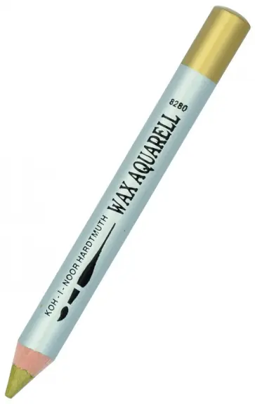 Карандаш восковой акварельный золотой обложка книги