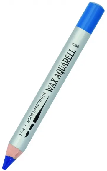 Карандаш восковой акварельный голубой ФЦ обложка книги