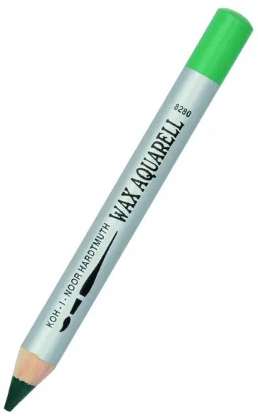 Карандаш восковой акварельный зеленый настоящий обложка книги
