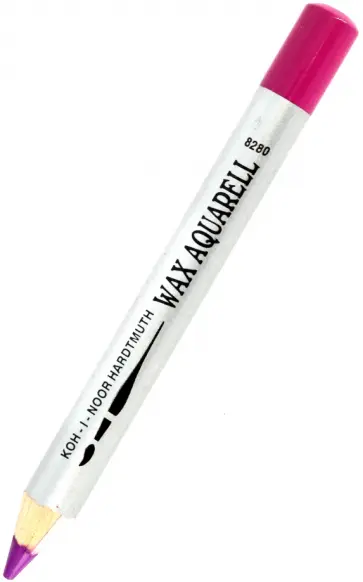 Карандаш восковой акварельный, фиолетовый красноватый обложка книги