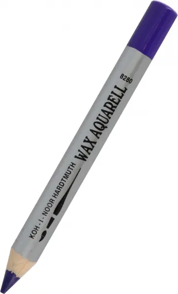 Карандаш восковой акварельный, голубовато-фиолетовый обложка книги