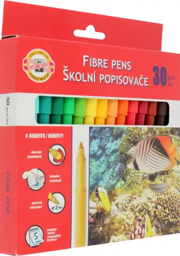 Фломастеры Fish 1002, 30 цветов обложка книги